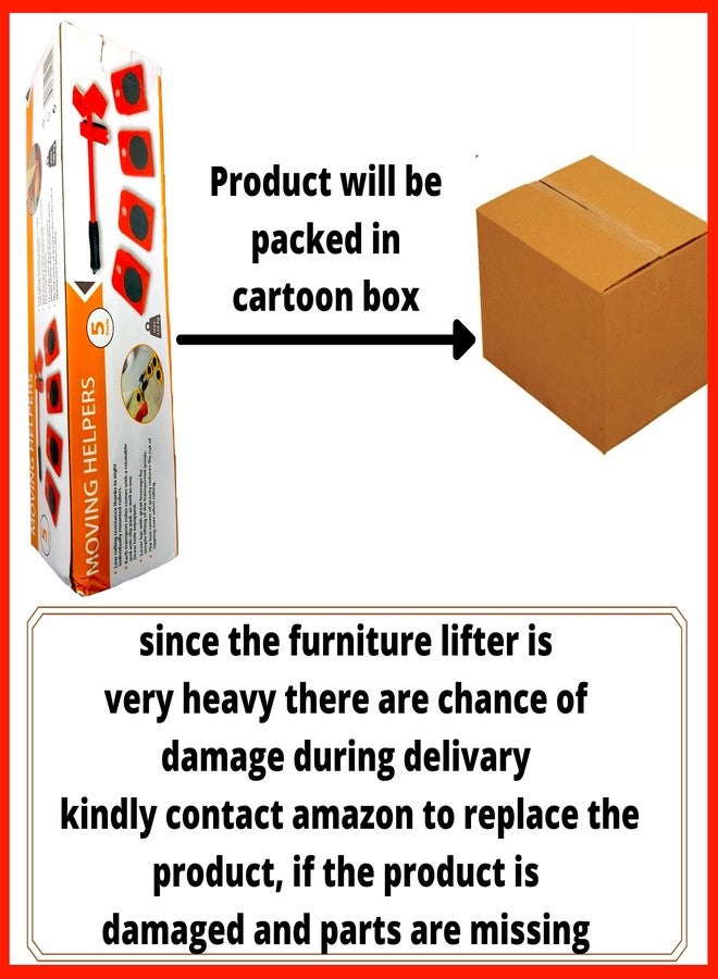 NIRVIK Furniture Lifter & Mover Tool Set | Complete Home Furniture Moving Kit with Lifting Tool, Furniture Pads, and Rollers, Ideal for Household Appliances, Sofas, Cabinets, and Heavy Furniture - Image 4